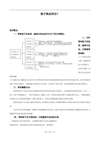 高中物理粒子将去何方 素材版