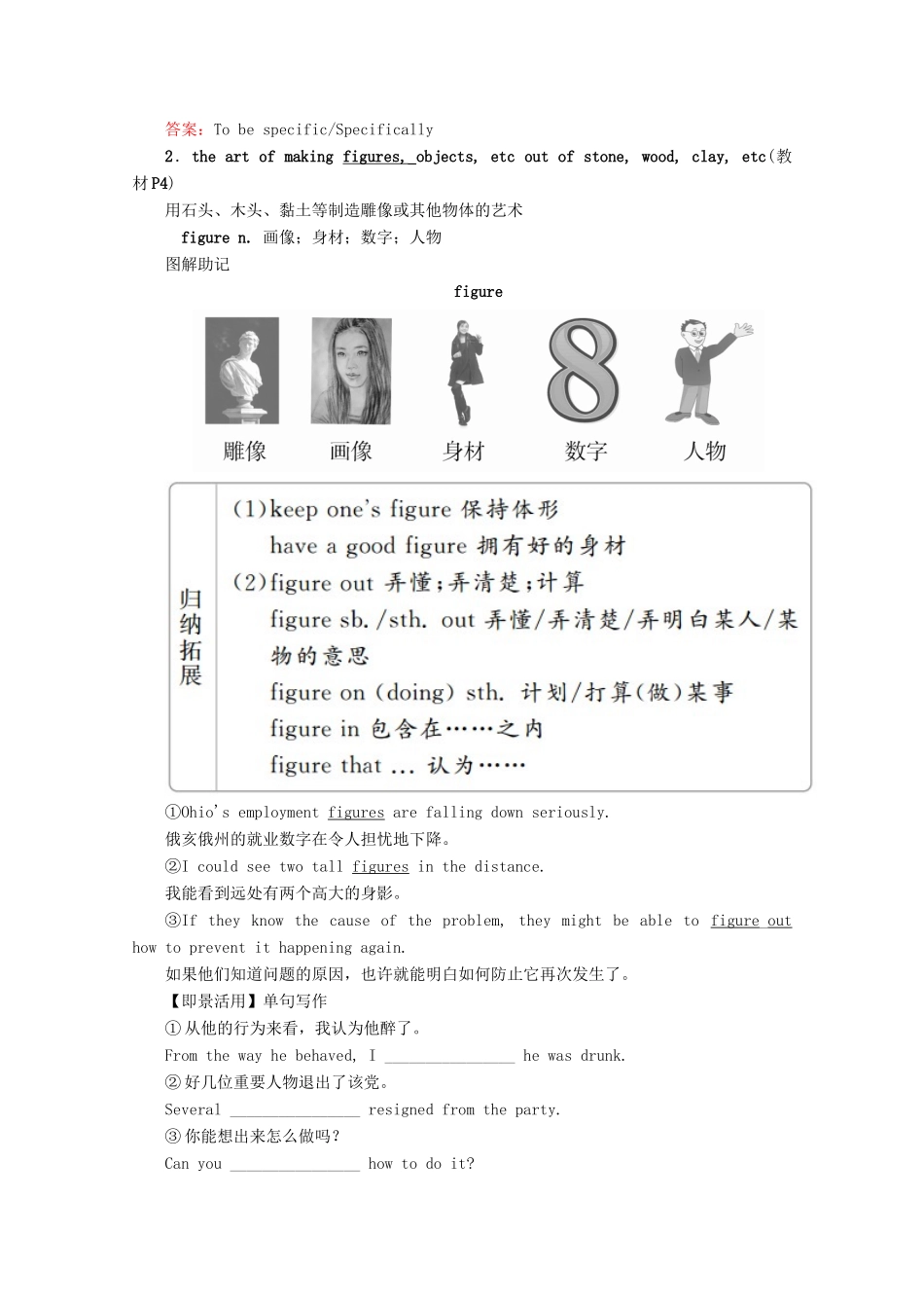 高中英语 Unit 1 Art Section Ⅳ Learning about Language  Using Language教学案 新人教版选修6-新人教版高二选修6英语教学案_第3页