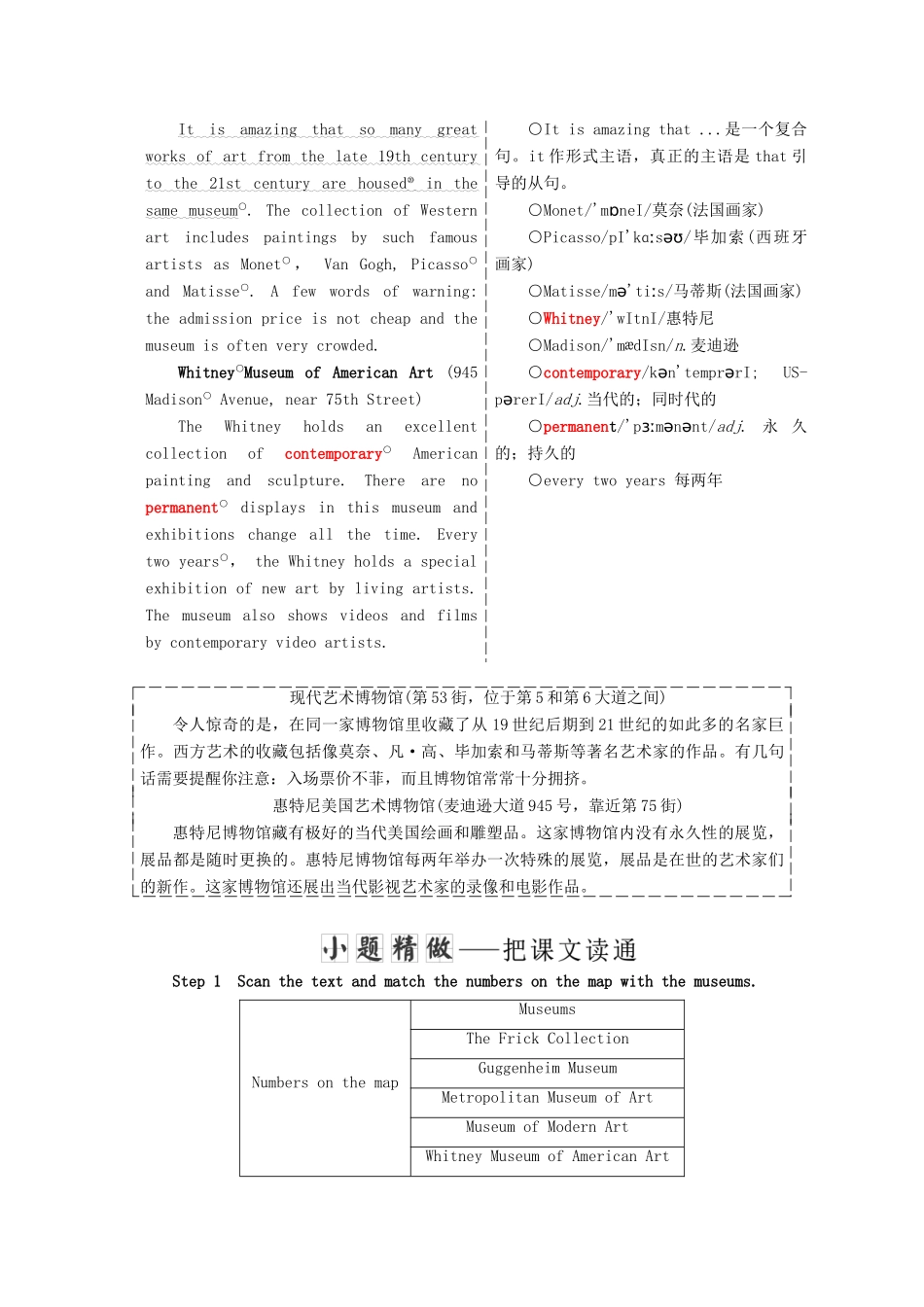 高中英语 Unit 1 Art Section Ⅳ Learning about Language amp；Using Language教学案 新人教版选修6-新人教版高二选修6英语教学案_第3页