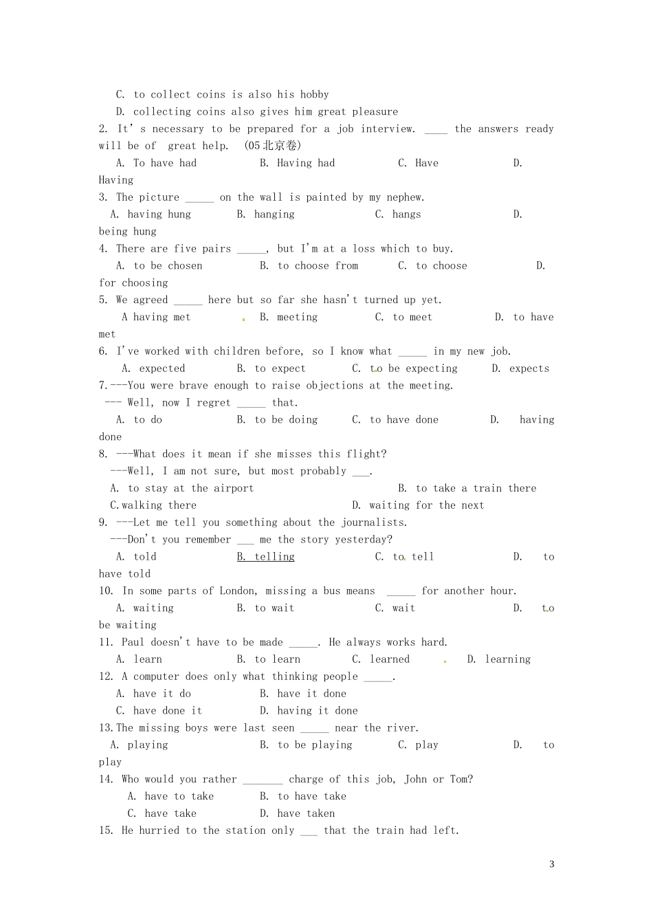 高中英语 Module3 Adventure in literature and the cinema（Period4）导学案 外研版必修5-外研版高二必修5英语学案_第3页