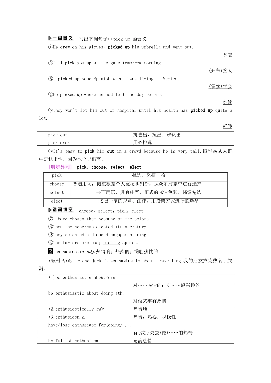 高中英语 Unit 1 Tales of the unexplained Section Ⅳ Language points（Ⅱ）（Word powerGrammar and usage  Task）讲义 牛津译林版必修2-牛津版高一必修2英语教案_第3页