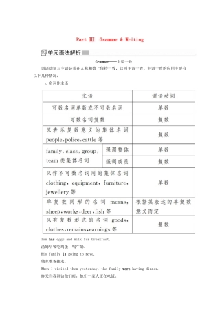 高中英语 Unit 1 Women of achievement Part Ⅲ Grammar  Writing教学案 新人教版必修4-新人教版高一必修4英语教学案