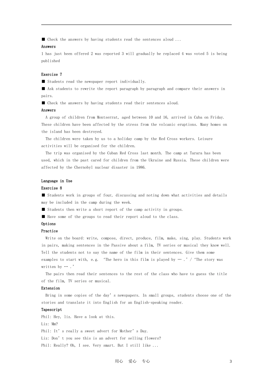 高中英语 Unit 11《The Media》Lesson 1 World news学案2 北师大版必修4_第3页