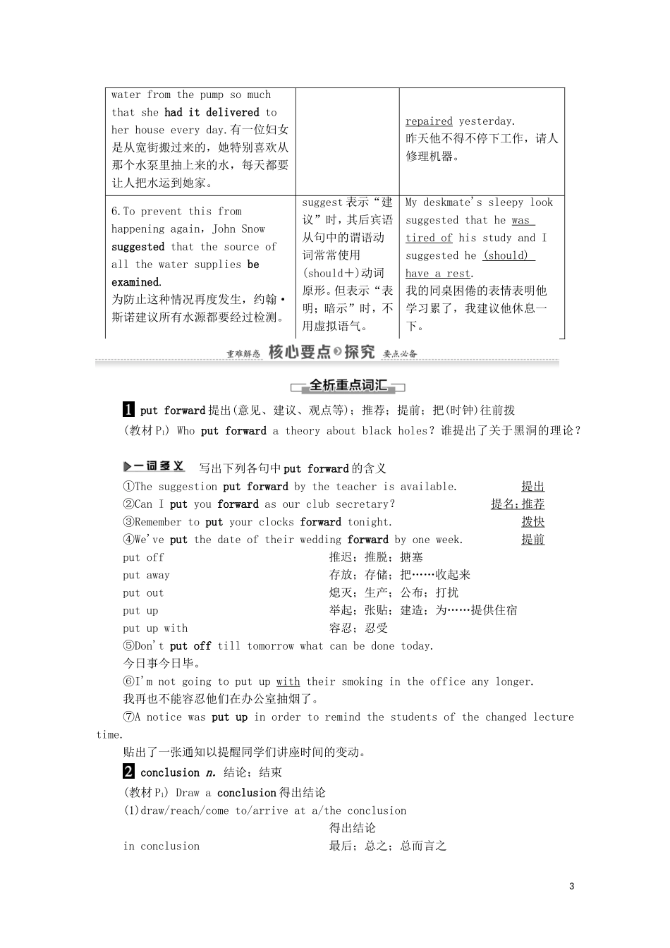 高中英语 Unit 1 Great scientists Section Ⅱ Learning about Language学案 新人教版必修5-新人教版高二必修5英语学案_第3页
