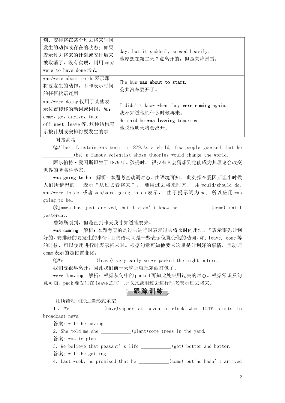 高中英语 Unit 2 Wish you were here Section Ⅳ Grammar  Writing学案 牛津译林版必修2-牛津版高一必修2英语学案_第2页