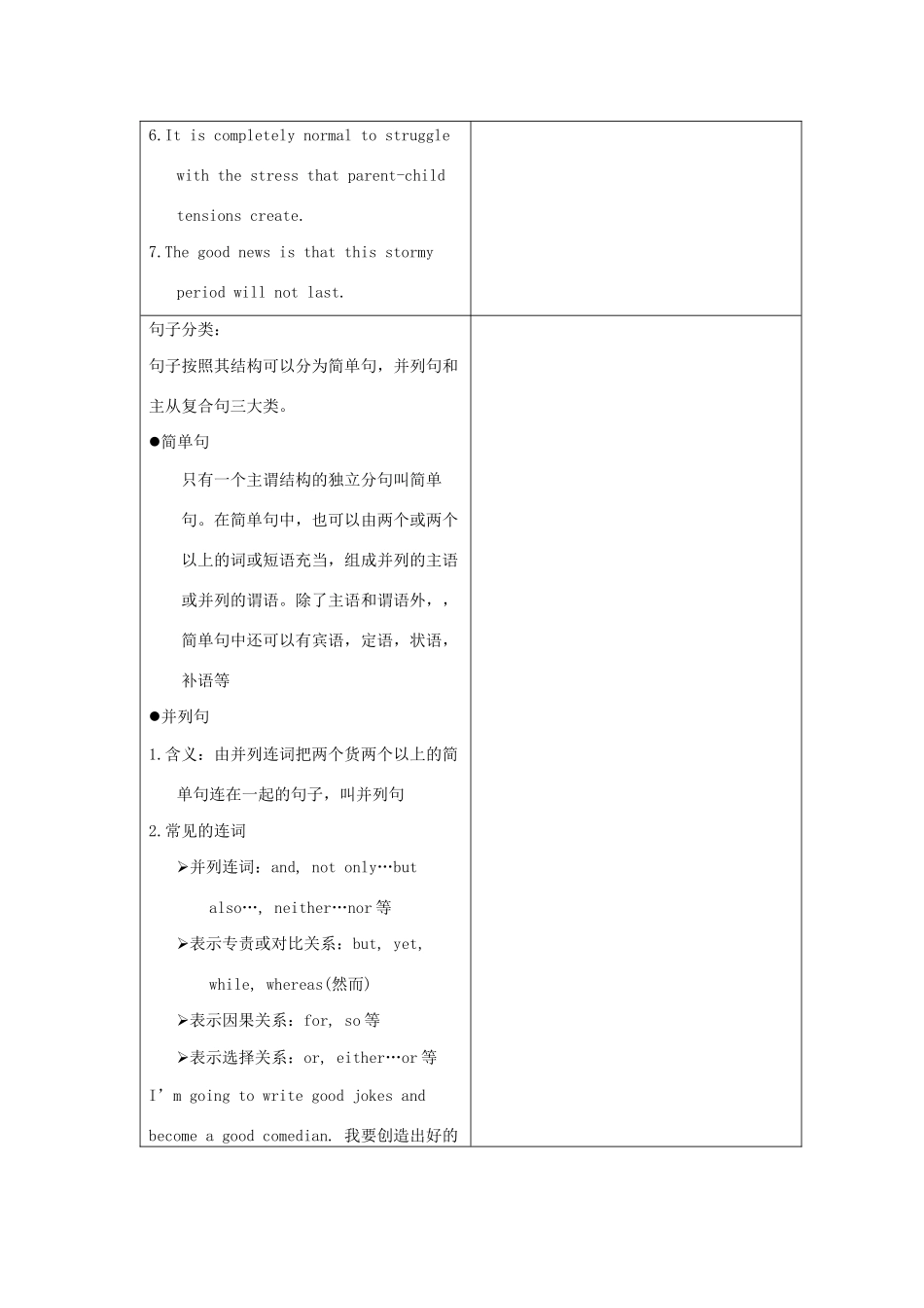 高中英语 Unit 2 Let’s talk teens Section III Gramar and usage 简单句 并列句 主从复合句学案 牛津译林版必修1-牛津版高一必修1英语学案_第2页