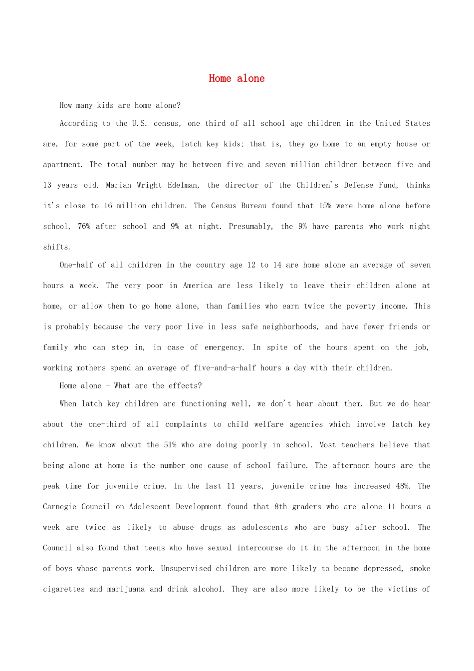 高中英语 Unit 2《Growing pains》Welcome to the unit文字素材4 牛津译林必修1_第1页