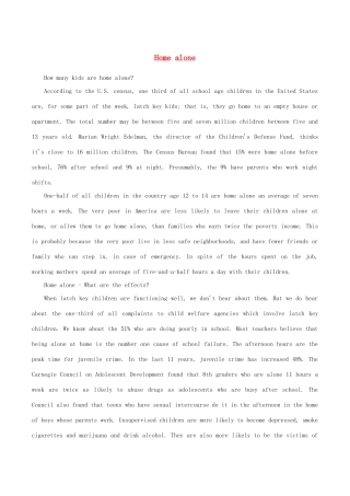 高中英语 Unit 2《Growing pains》Welcome to the unit文字素材4 牛津译林必修1