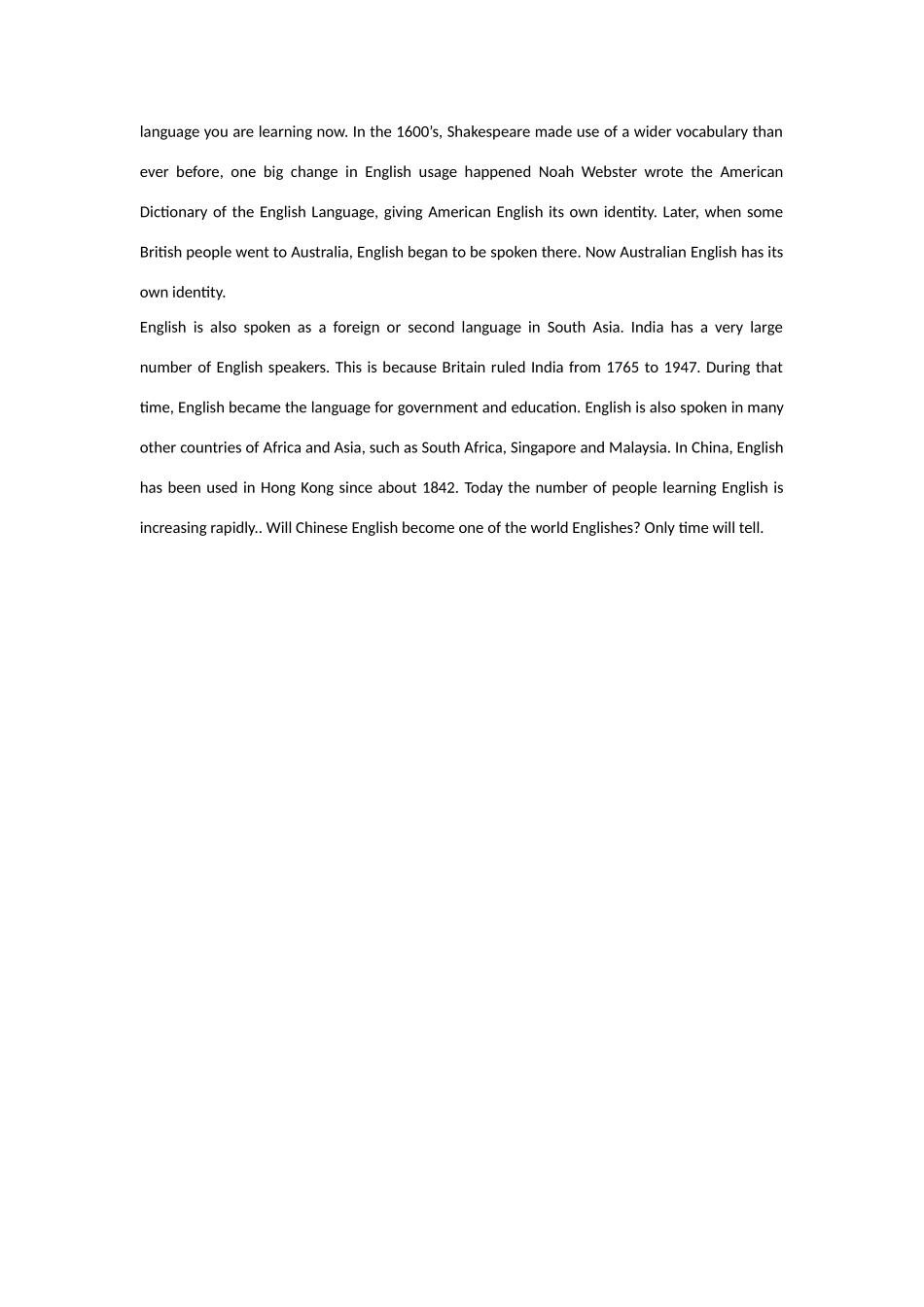 高中英语 Unit 2English around the world同步素材1 人教新课标版必修1_第3页