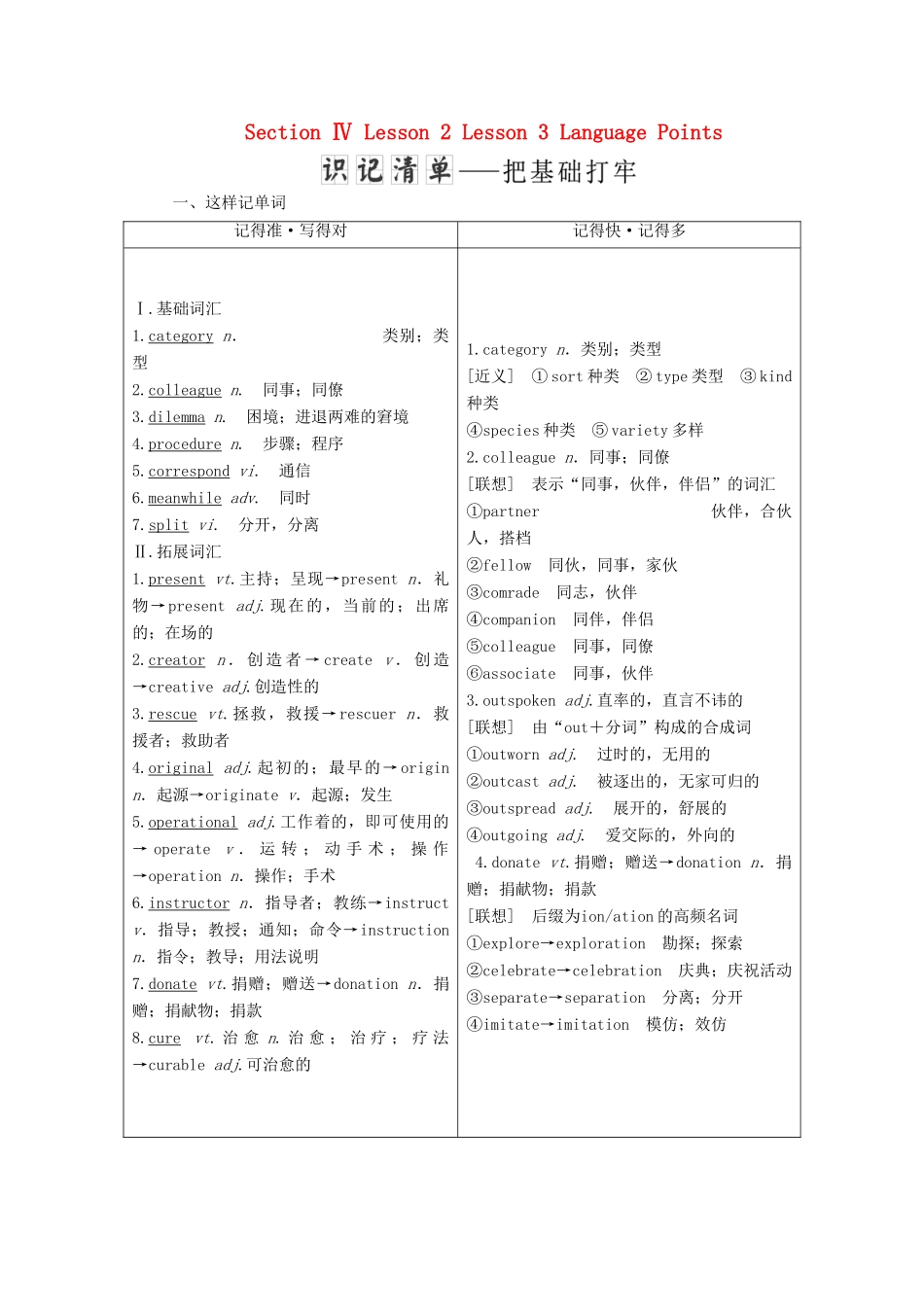 高中英语 Unit 20 New Frontiers Section Ⅳ Lesson 2 Lesson 3 Language Points学案（含解析）北师大版选修7-北师大版高二选修7英语学案_第1页