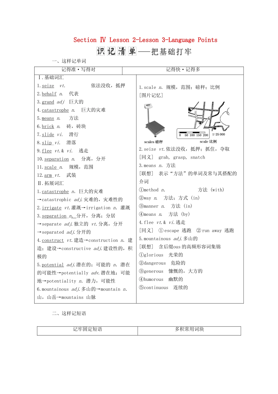 高中英语 Unit 22 Environmental Protection Section Ⅳ Lesson 2-Lesson 3-Language Points学案（含解析）北师大版选修8-北师大版高二选修8英语学案_第1页