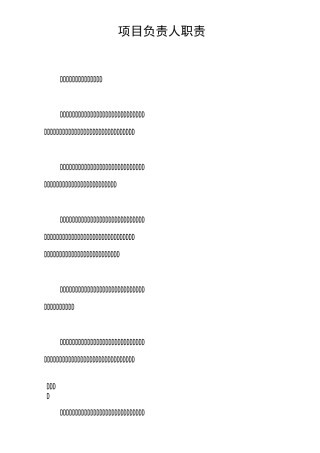 项目负责人职责