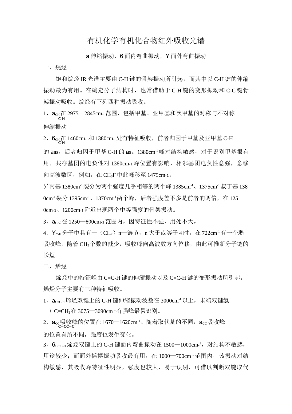 总结红外光谱频率与官能团特征吸收峰剖析_第3页