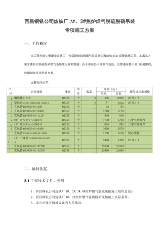 除尘管道吊装专项方案