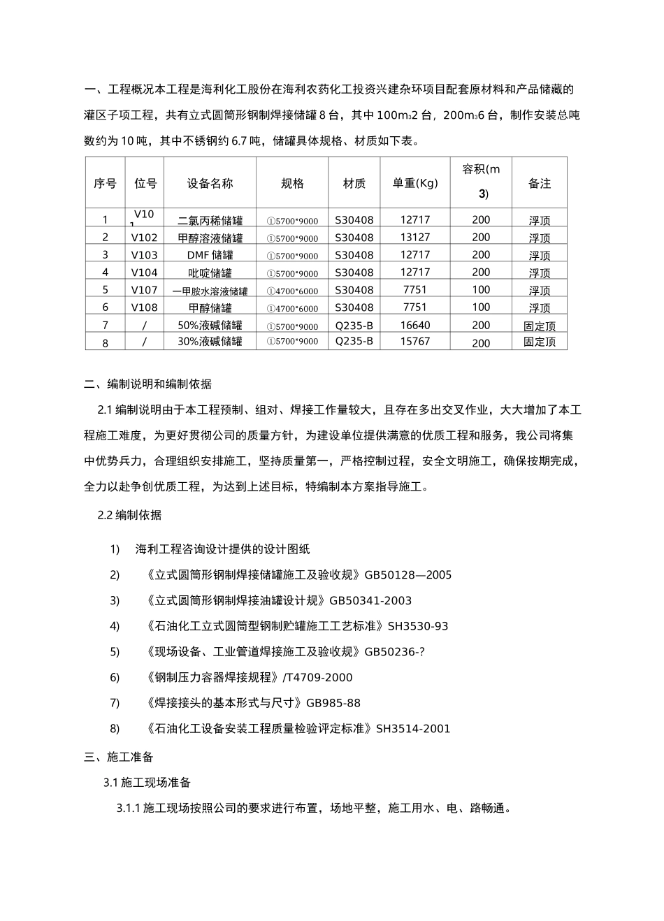 立式储罐现场制作工程施工组织设计方案_第3页