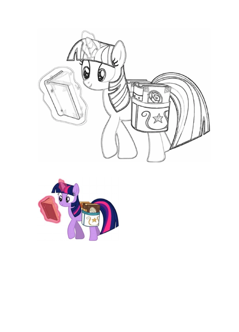 填色小马宝莉和它的朋友们配有原图可打印清晰_第3页