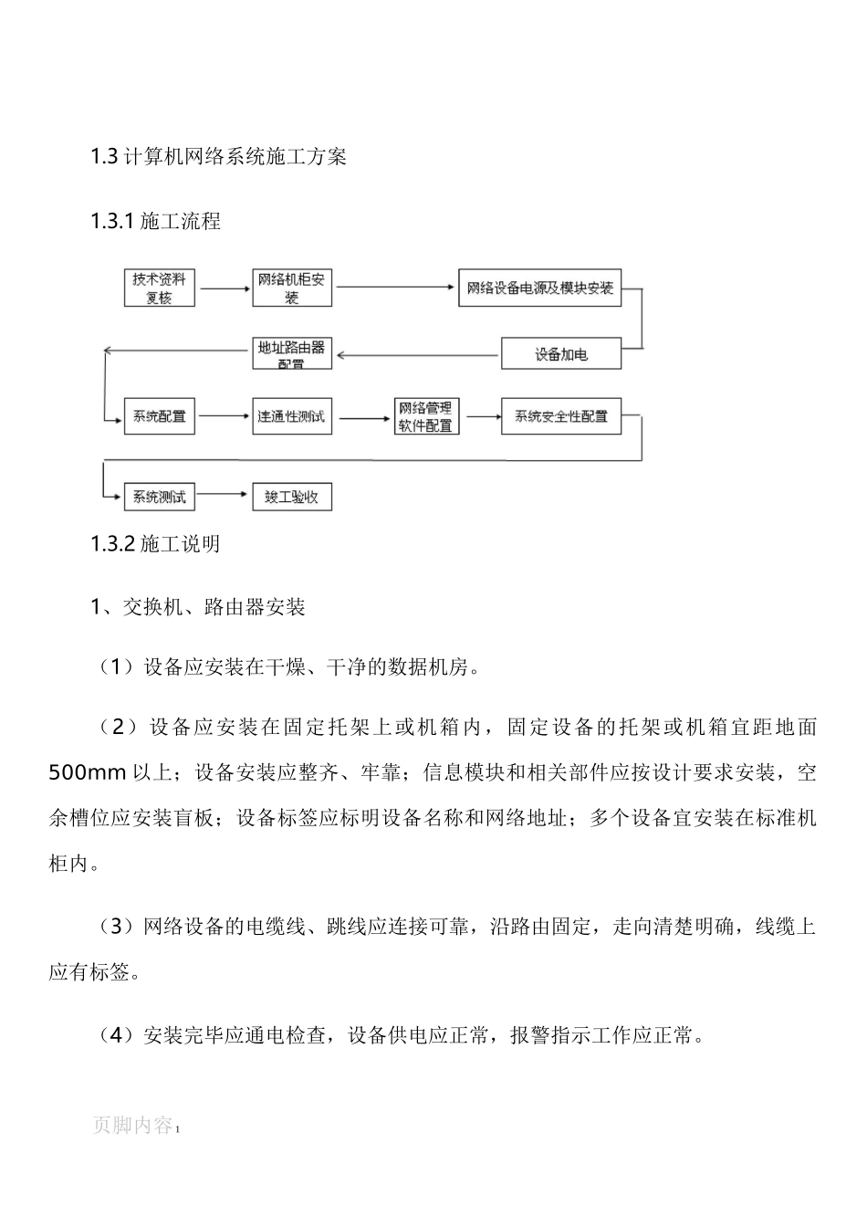 计算机网络系统施工方案_第1页