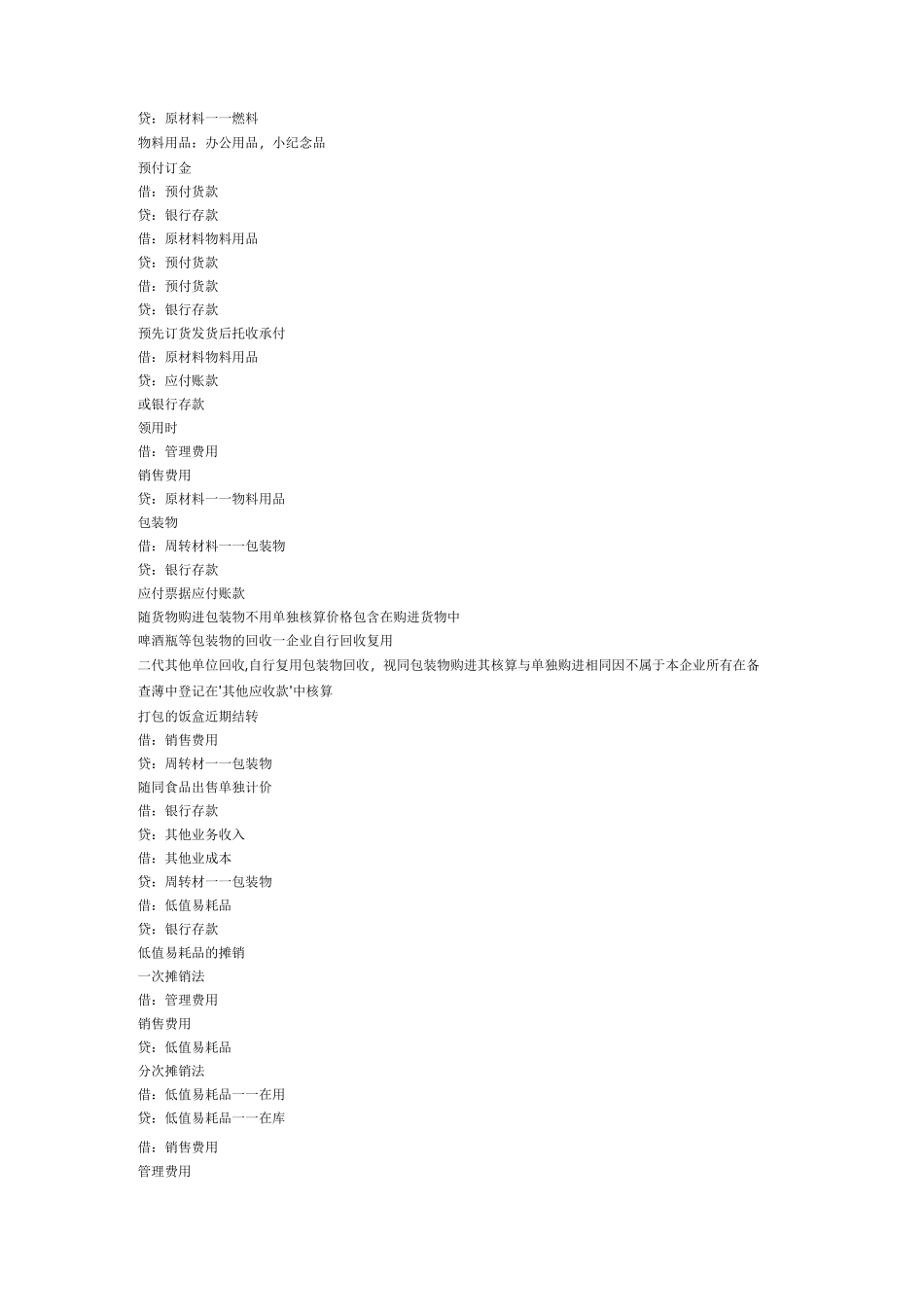 酒店会计分录_第2页