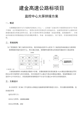 监控中心大屏拼接方案
