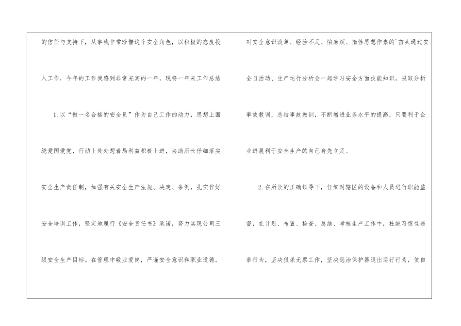 2024年度新入职安全员工工作总结_第2页