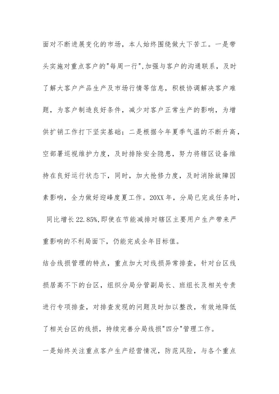 2024年度电力分局领导个人工作总结-_第2页