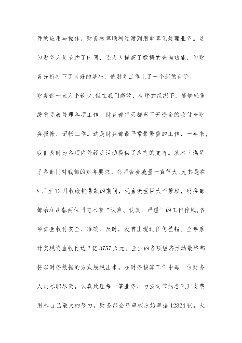 2024年度财务部工作总结-_第2页