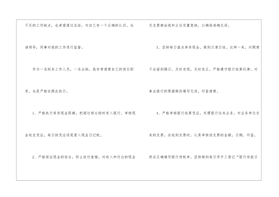 2024年房地产财务出纳年终总结_第2页