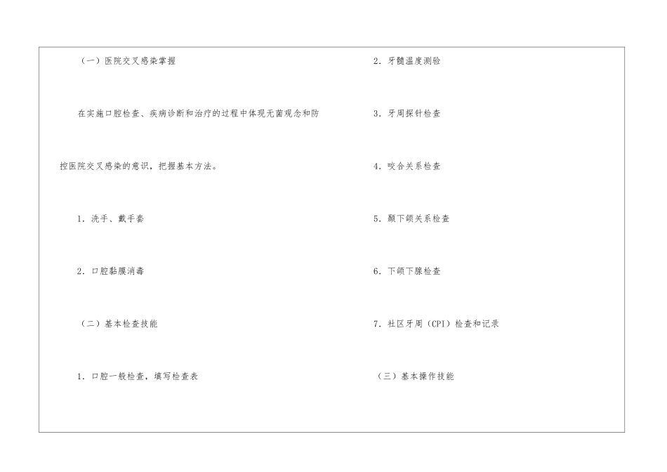 2024年执业医师考试大纲：口腔助理医师实践技能大纲_第2页