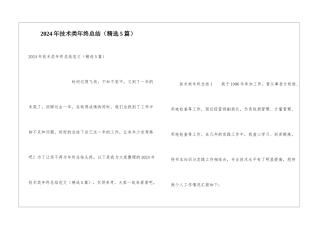 2024年技术类年终总结
