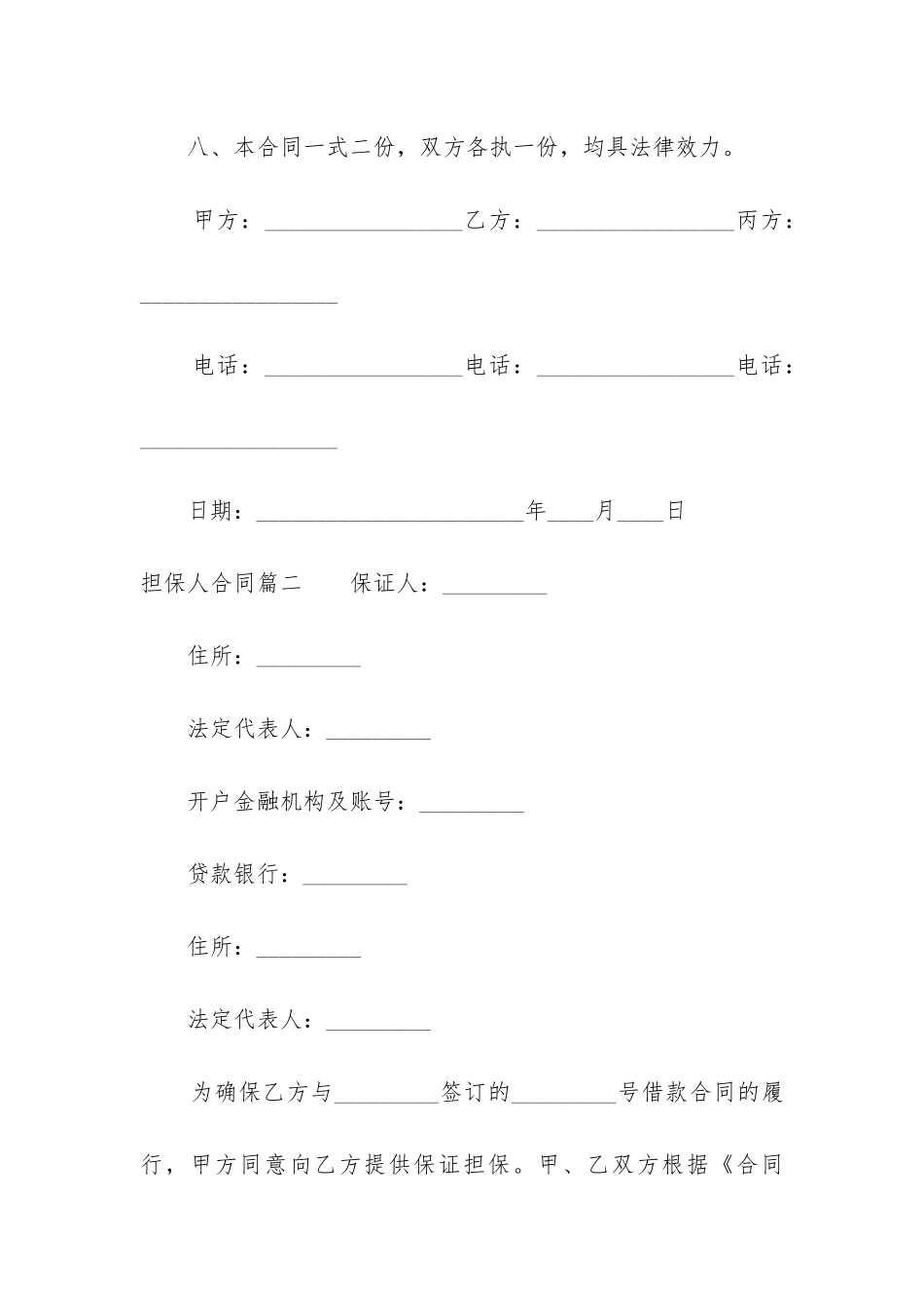 2024年担保人合同_第3页