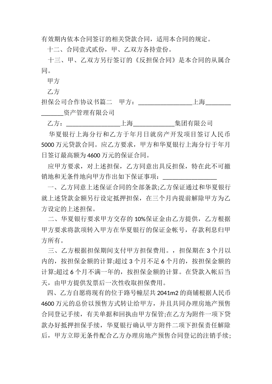 2024年担保公司合作协议书_第3页