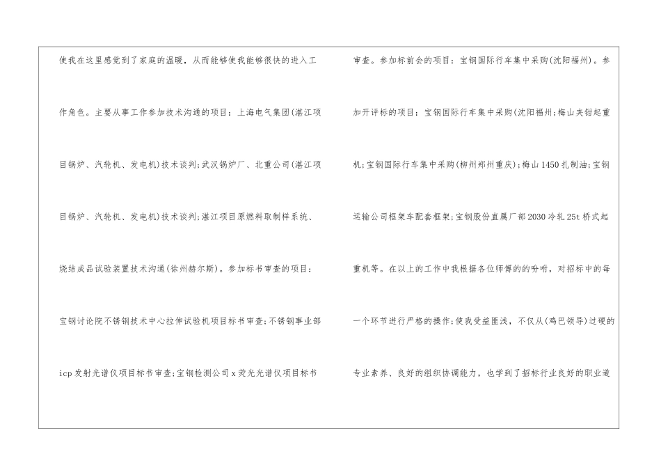 2024年招标员试用期转正工作总结范文_第2页