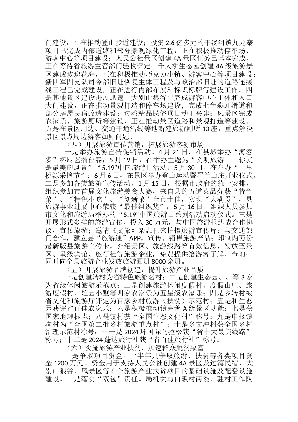 2024年旅游中心上半年工作总结_第2页