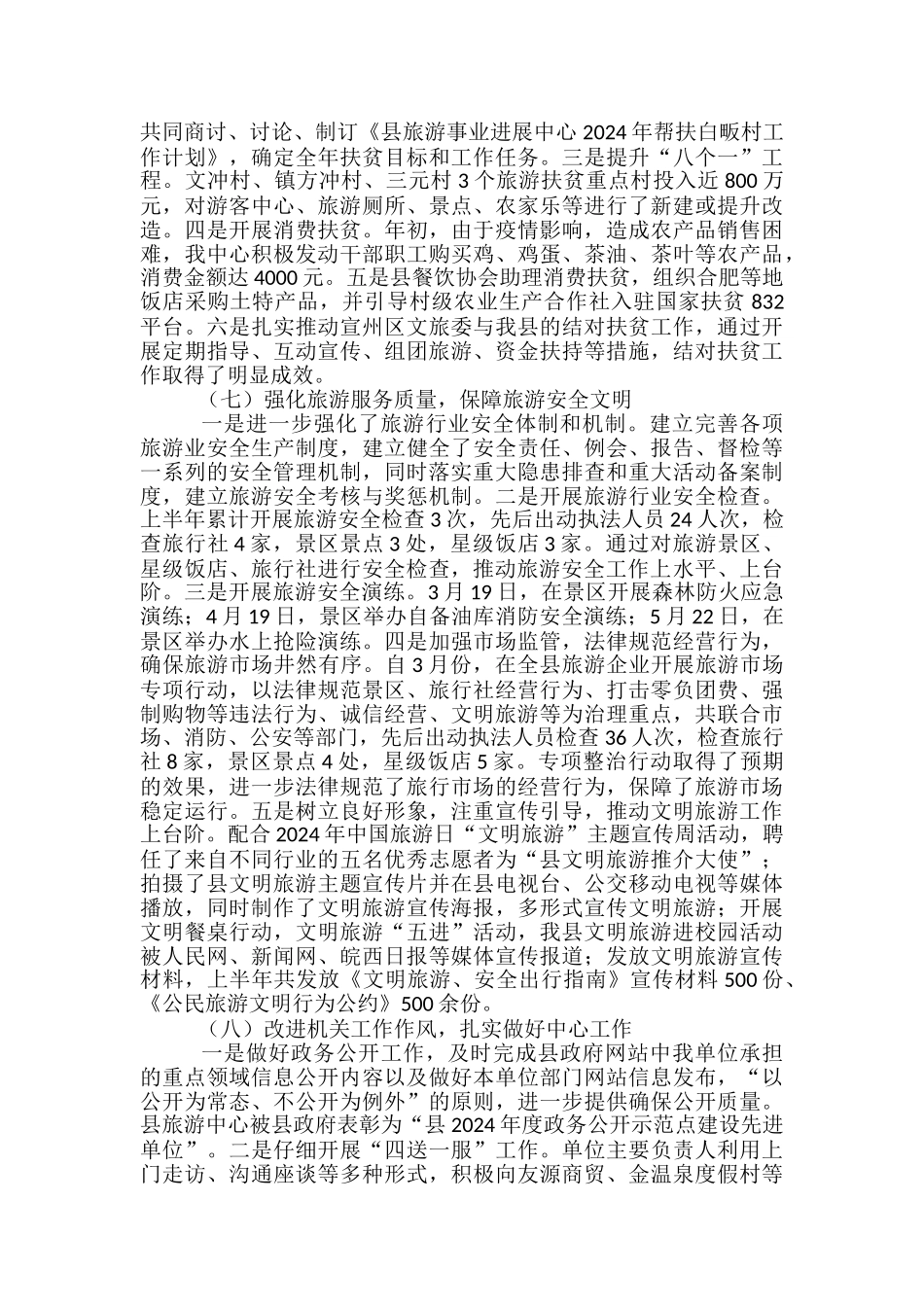 2024年旅游中心上半年工作总结_第3页