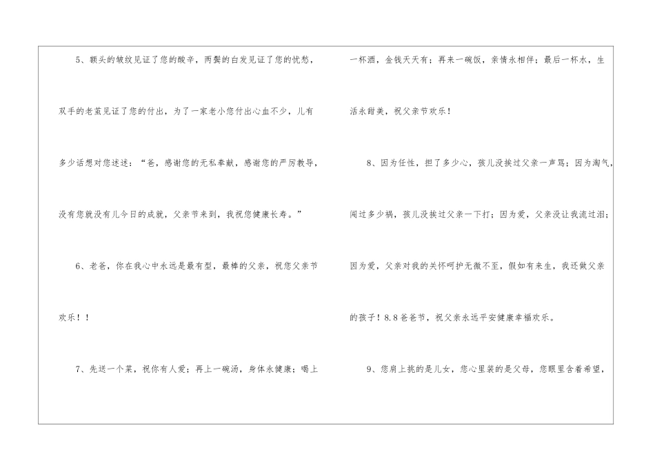 2024年最新父亲节寄语-父亲节演讲稿_第2页