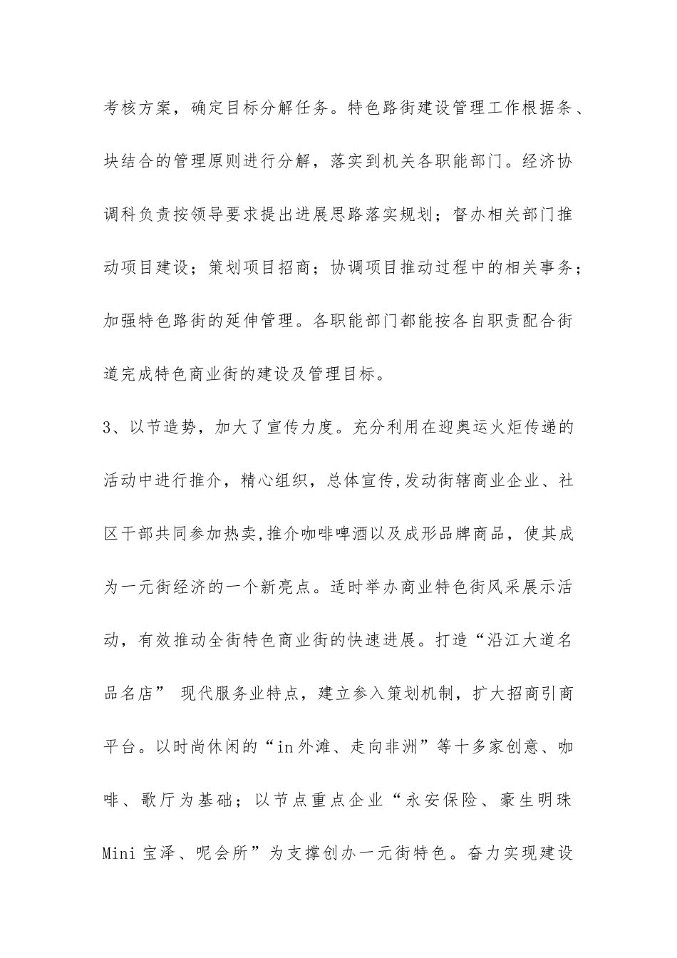 2024年某某特色街道工作总结-_第3页