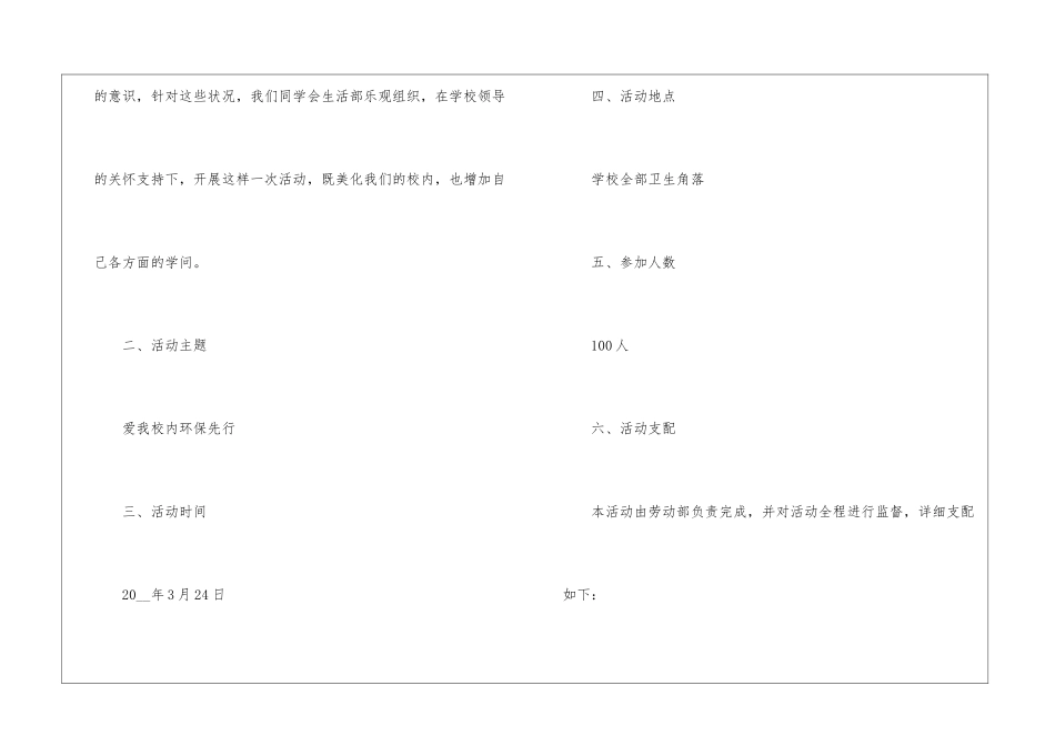 2024年校园卫生活动实施方案_第2页