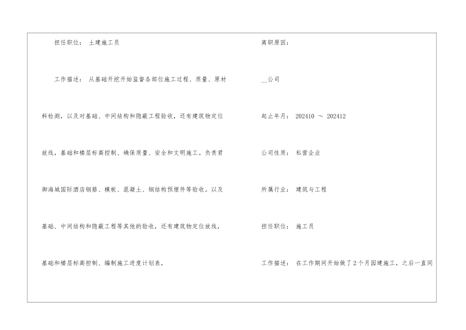 2024年求职简历模板免费范本5篇_第3页