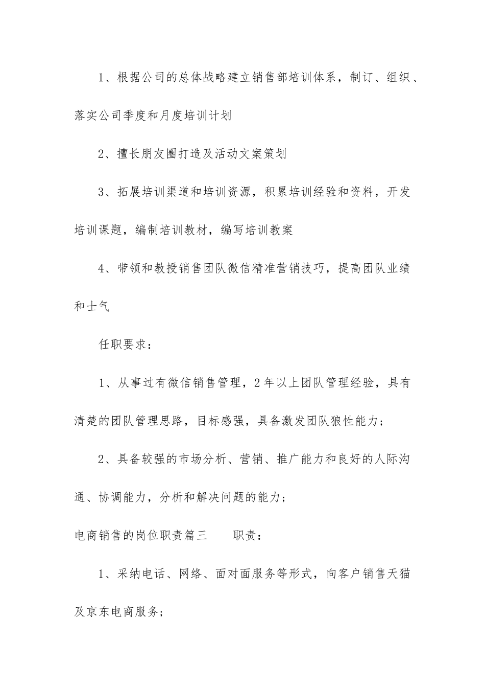 2024年电商销售的岗位职责_第3页