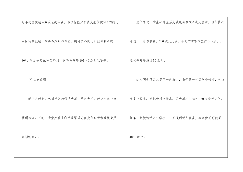 2024年留学法国一年费用明细_第3页