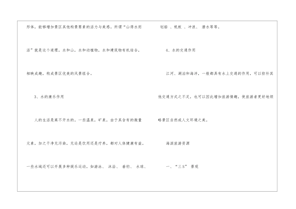 2024年省考行测考试水景旅游资源知识_第2页