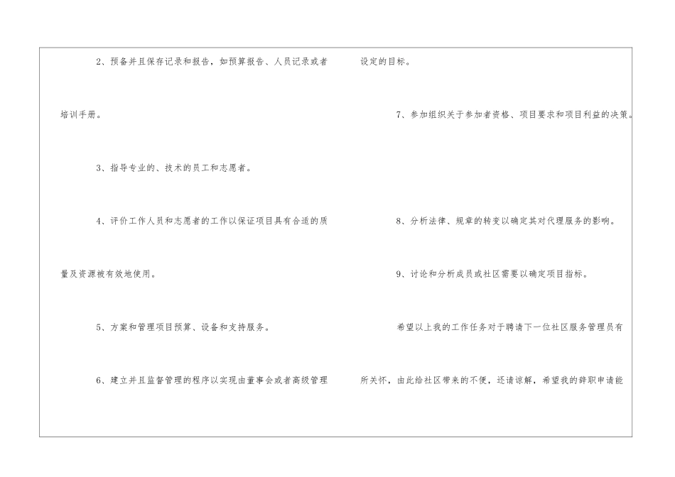 2024年社区服务管理员个人辞职信_第2页