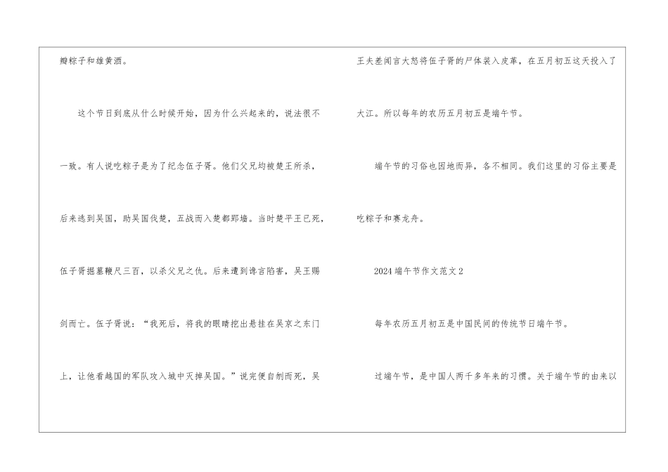 2024年端午节作文最新6篇_第2页