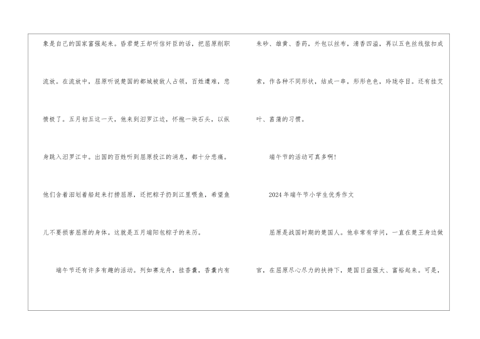 2024年端午节小学生优秀作文十篇大全_第3页