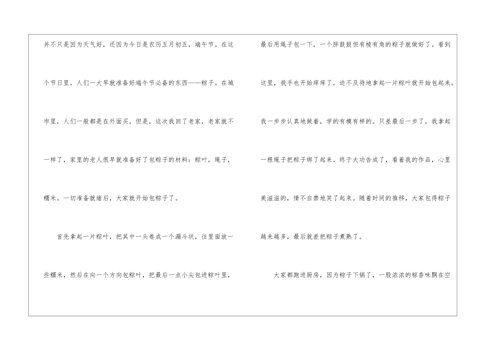2024年端午节话题作文6篇_第2页