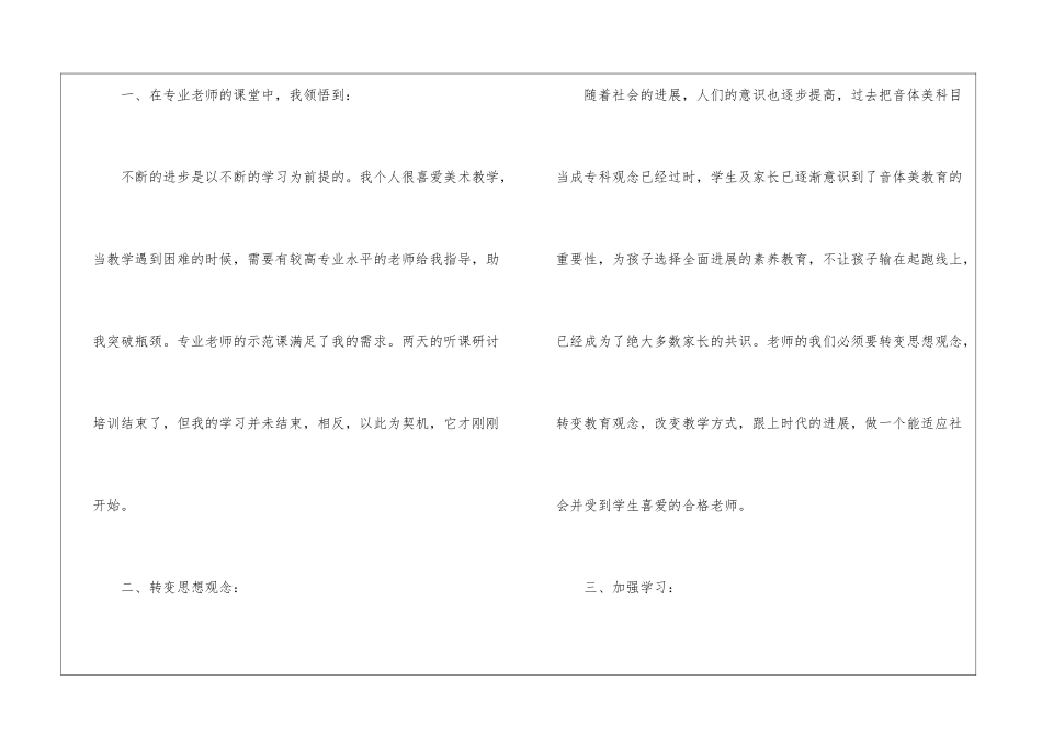 2024年美术教师培训心得体会_第2页