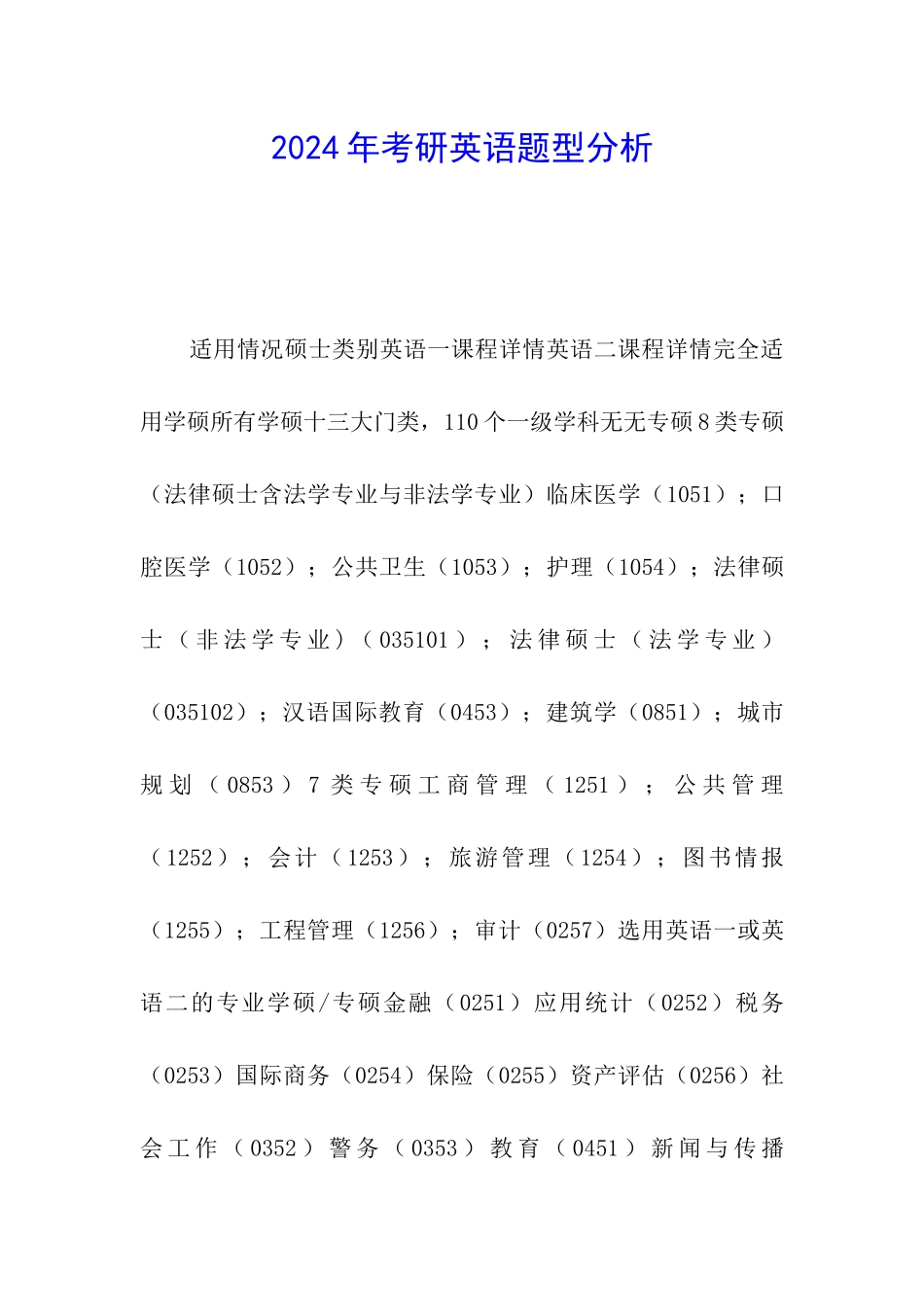 2024年考研英语题型分析_第1页