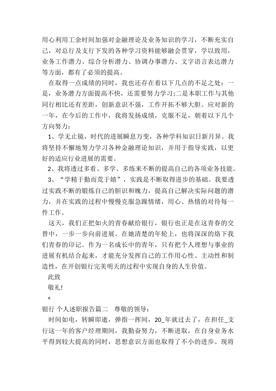 2024年银行-个人述职报告_第2页