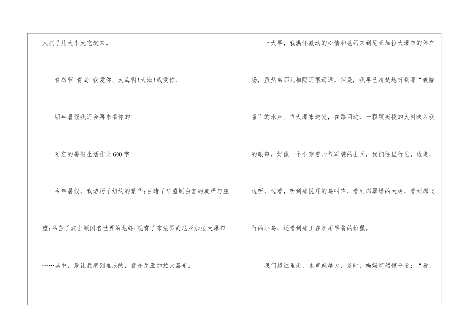 2024年难忘的暑假生活作文600字5篇_第3页