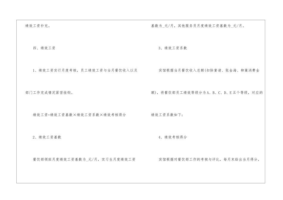 2024年餐饮员工绩效考核方案范本_第2页